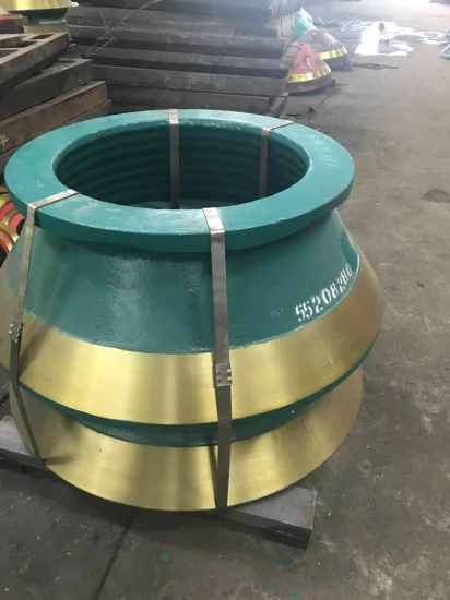 Pezzi di ricambio per macchinari minerari ad alto contenuto di manganese HP300 Shell Bowl Liner Frantoio a cono Parti di ricambio